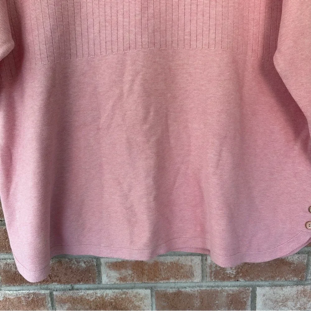 Talbots Knit Sweater Button Detail NEW Women’s Plus 3X Pink - Picture 4 of 11